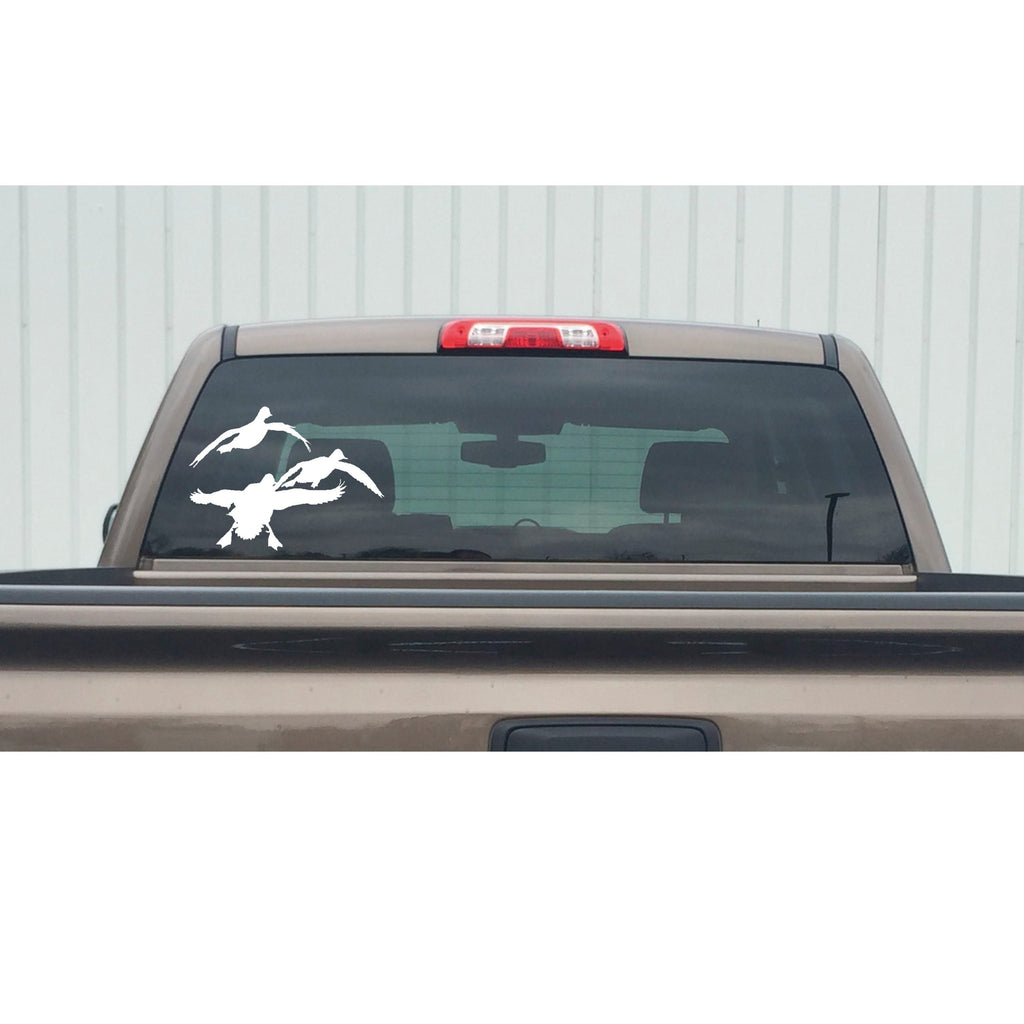 Ducks Comin at Ya' Duck Hunting Truck Decal  -  3 Ducks Comin at Ya' Duck Hunting Truck Sticker - 5026