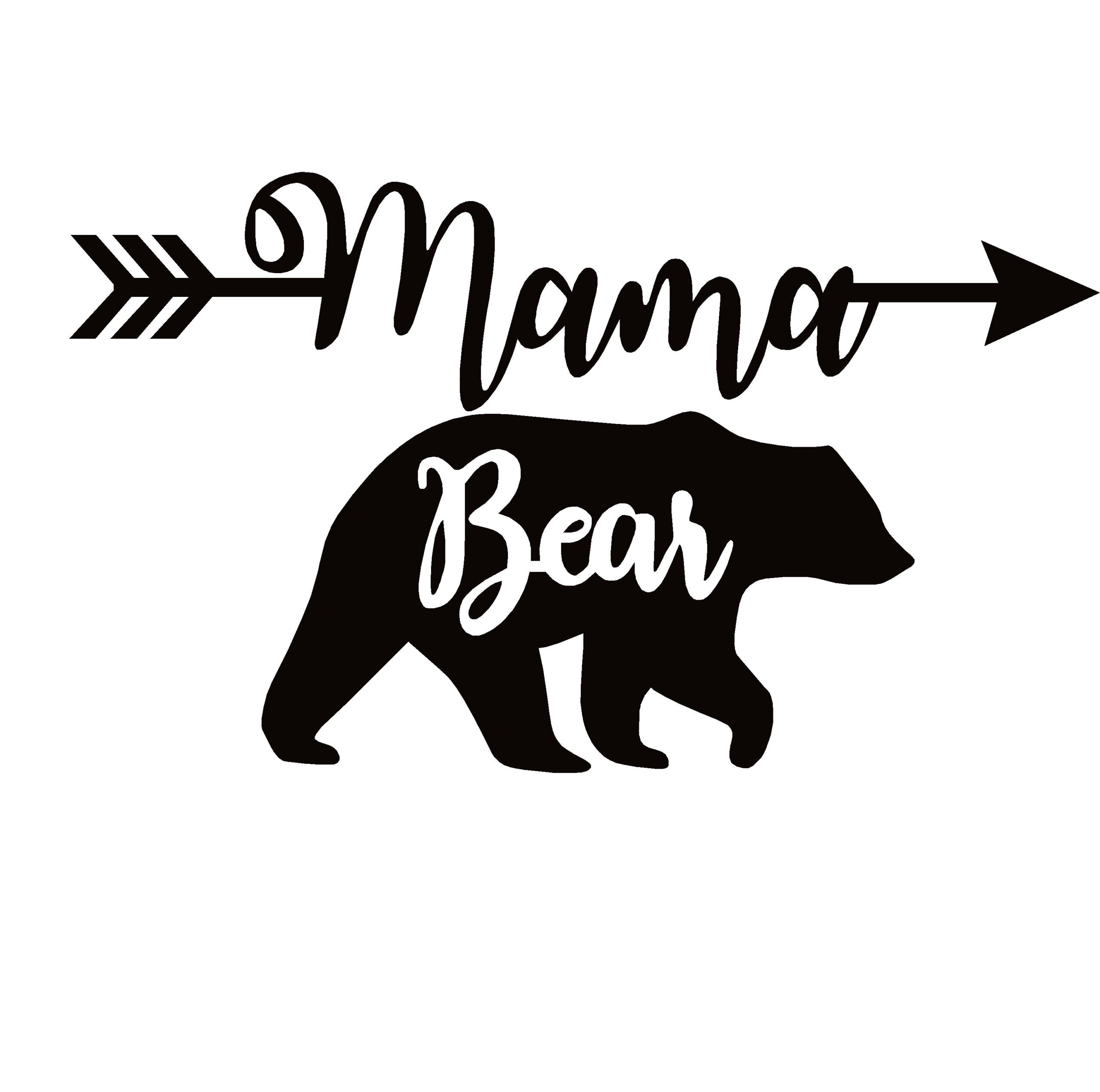 Mama Bear Decal – Arrow Vinyl Window Sticker for Cars & Trucks – 7528