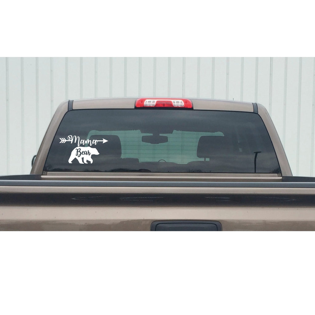 Mama Bear Decal – Arrow Vinyl Window Sticker for Cars & Trucks – 7528
