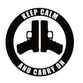 Guns Decal - Keep Calm and Carry On – Pro-Gun Window Sticker – 7642